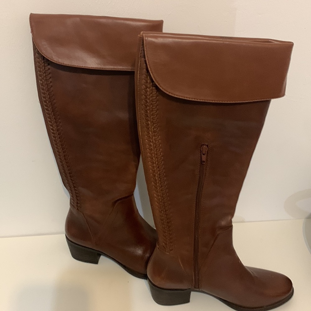 Vince Camuto Brenda Leather Tall Riding Boots, Size 8.5 - Picture 2 of 7